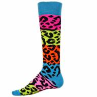 Red Lion Rainbow Leopard Over the Calf Socks