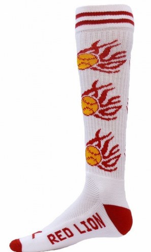 Red Lion White Heat Adult Softball Socks