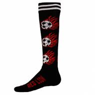 Red Lion Youth Flaming Soccer Ball Socks