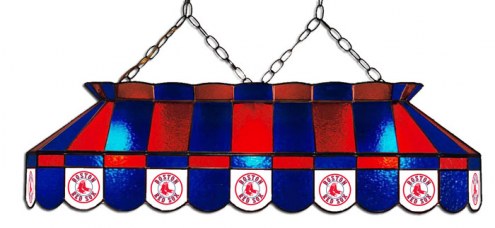 Boston Red Sox MLB Team 40&quot; Rectangular Stained Glass Shade