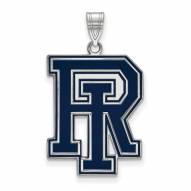 Rhode Island Rams Sterling Silver Extra Large Enameled Pendant