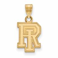 Rhode Island Rams Sterling Silver Gold Plated Small Pendant