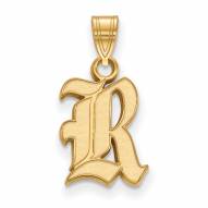Rice Owls NCAA Sterling Silver Gold Plated Small Pendant
