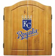 Kansas City Royals MLB Complete Dart Board Cabinet Set (w/ darts & flights)