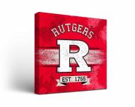 Rutgers Scarlet Knights Banner Canvas Wall Art