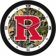 Rutgers Scarlet Knights Camo Wall Clock