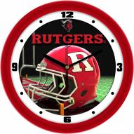 Rutgers Scarlet Knights Football Helmet Wall Clock