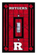 Rutgers Scarlet Knights Glass Single Light Switch Plate Cover