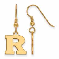 Rutgers Scarlet Knights Sterling Silver Gold Plated Small Dangle Earrings