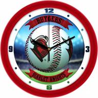 Rutgers Scarlet Knights Home Run Wall Clock