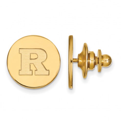 Rutgers Scarlet Knights Sterling Silver Gold Plated Lapel Pin