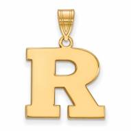 Rutgers Scarlet Knights Sterling Silver Gold Plated Medium Pendant