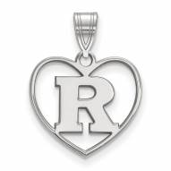 Rutgers Scarlet Knights Sterling Silver Heart Pendant