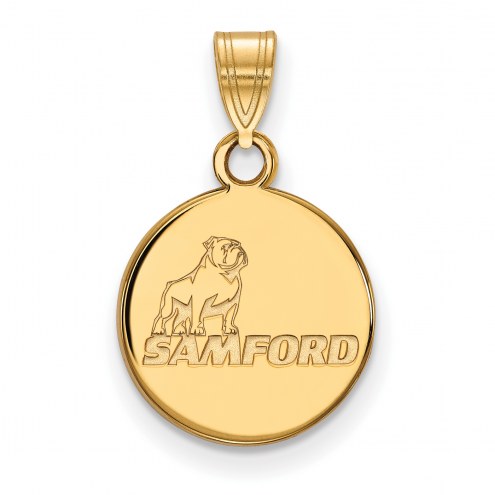 Samford Bulldogs NCAA Sterling Silver Gold Plated Small Pendant