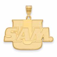 Samford Bulldogs Sterling Silver Gold Plated Large Pendant