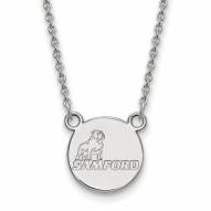 Samford Bulldogs Sterling Silver Small Pendant Necklace