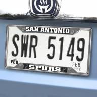 San Antonio Spurs Chrome Metal License Plate Frame