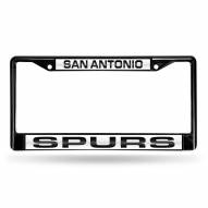 San Antonio Spurs Laser Black License Plate Frame