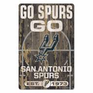 San Antonio Spurs Slogan Wood Sign