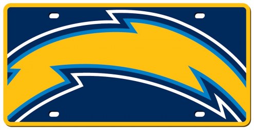 Los Angeles Chargers Acrylic Mega License Plate