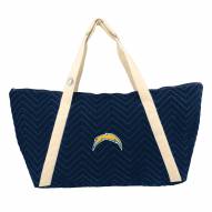 Los Angeles Chargers Chevron Stitch Weekender Bag