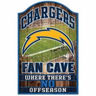 Los Angeles Chargers Fan Cave Wood Sign