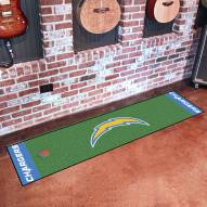 Los Angeles Chargers Golf Putting Green Mat