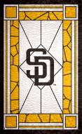 San Diego Padres 11" x 19" Stained Glass Sign