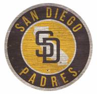 San Diego Padres 12" Circle with State Sign