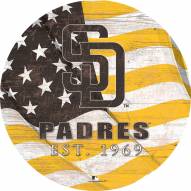 San Diego Padres 12" Team Color Flag Circle Sign
