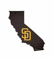 San Diego Padres 12" Team Color Logo State Sign