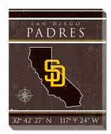 San Diego Padres 16" x 20" Coordinates Canvas Print