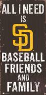 San Diego Padres 6" x 12" Friends & Family Sign