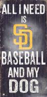 San Diego Padres Baseball & My Dog Sign