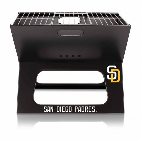 San Diego Padres Black Portable Charcoal X-Grill