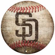 San Diego Padres Baseball Shaped Sign