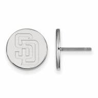 San Diego Padres Sterling Silver Small Disc Earrings