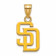 San Diego Padres Sterling Silver Gold Plated Small Pendant