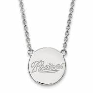 San Diego Padres Sterling Silver Large Pendant Necklace