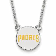 San Diego Padres Sterling Silver Small Pendant Necklace