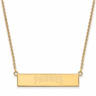 San Diego Padres Sterling Silver Gold Plated Bar Necklace