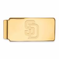 San Diego Padres Sterling Silver Gold Plated Money Clip