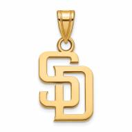 San Diego Padres Sterling Silver Gold Plated Small Pendant