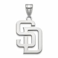 San Diego Padres Sterling Silver Large Pendant