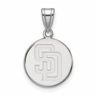 San Diego Padres Sterling Silver Medium Disc Pendant