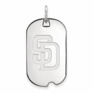 San Diego Padres Sterling Silver Small Dog Tag