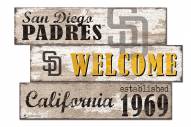 San Diego Padres Welcome 3 Plank Sign