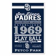 San Diego Padres Established Wood Sign