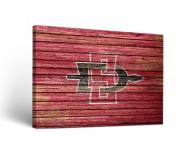 San Diego State Aztecs Weathered Canvas Wall Art