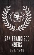 San Francisco 49ers 11" x 19" Laurel Wreath Sign
